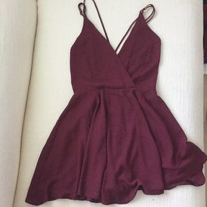 Maroon Skater Dress